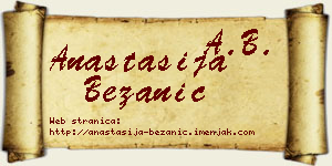 Anastasija Bežanić vizit kartica